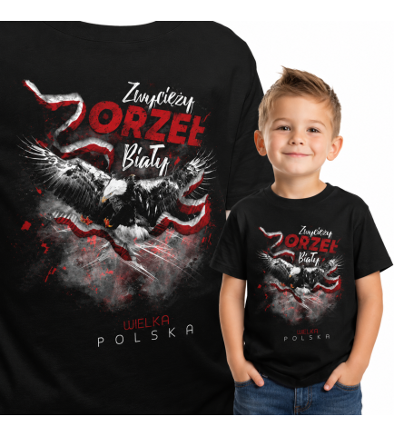 Koszulka dziecięca Patriotyczna DUMNIE NA PIERSI 2